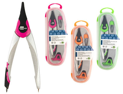 [MP19] COMPAS LIDERPAPEL ADAPTADOR UNIVERSAL Y MINAS COLORES SURTIDOS