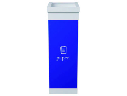 [CTSPAP.13.UK] CONTENEDOR PAPELERA RECICLAJE PAPERFLOW CON TAPA POLIESTIRENO PARA PAPELES 60 L 76X36,3X26,3 CM