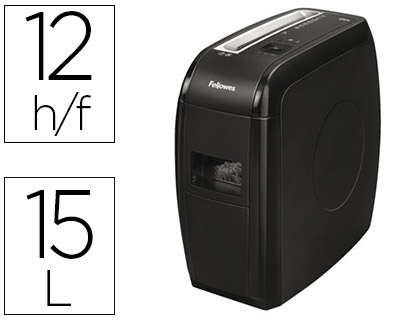[4360201] DESTRUCTORA DE DOCUMENTOS FELLOWES 21CS CAPACIDAD DE CORTE 12 H DESTRUYE GRAPAS TARJETAS CREDITO Y CLIPS 12L