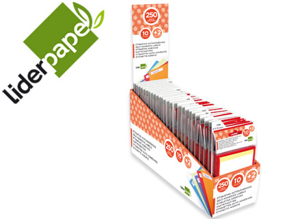 [ET27] ETIQUETAS LIDERPAPEL EXPOSITOR DE 250 SOBRES DE 10 H. + 2 H. OBSEQUIO