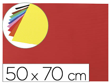 [GC02] GOMA EVA ONDULADA LIDERPAPEL 50X70CM 2,2MM DE ESPESOR ROJO