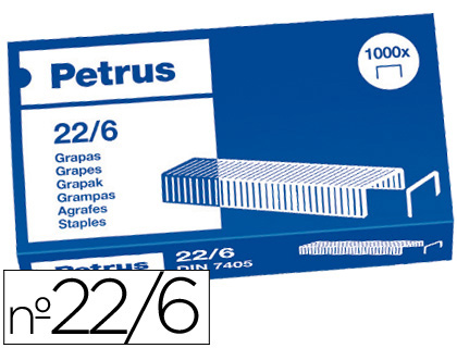 [55721] GRAPAS PETRUS Nº 22/6 COBREADAS CAJA DE 1000 UNIDADES