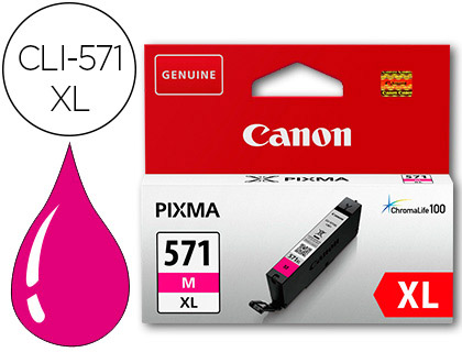 [0333C001] INK-JET CANON CLI-571XL PIXMA MG6852 / TS6050 / TS8050 MAGENTA 500 PAG