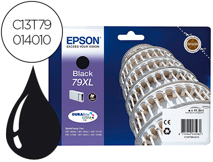 [C13T79014010] INK-JET EPSON 79XL 900P WF 4630 / 4640 / 5110 / 5620 / 5690 / 5690 NEGRO 2.600 PAG