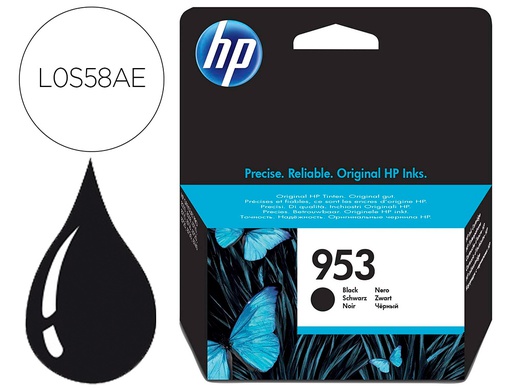 [L0S58AE] INK-JET HP 953 OFFICEJET PRO 8210 / 8218 / 8710 / 8715 / 8718 / 8719 / 8720 / 8725 / 8730 / 874 NEGRO 900 PAG