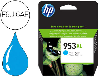 [F6U16AE] INK-JET HP 953XL OFFICEJET PRO 7730/7740/ 8725/8730 CIAN 1.450 PAGINAS