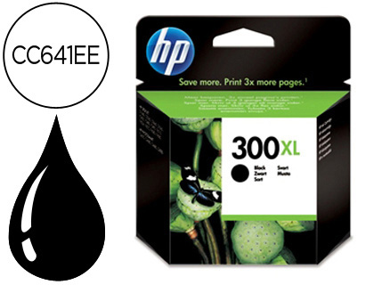[CC641EE] INK-JET HP 300XL NEGRO DJ F4224 AIO DJ D2560 600 PAG