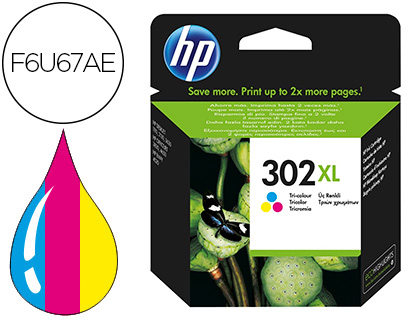 [F6U67AE] INK-JET HP 302XL ENVY 4524 / 4527 / 4528 / 4521 TRICOLOR 330 PAG