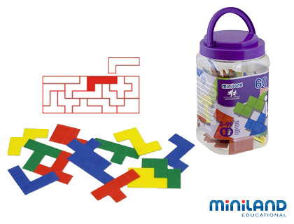 [95219] JUEGO DIDACTICO MINILAND PENTOMINOS DE COLORES