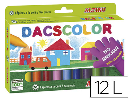 [DC050290] LAPICES CERA DACSCOLOR CAJA DE 12 COLORES
