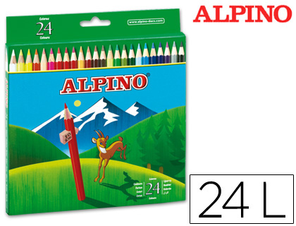 [AL010658] LAPICES DE COLORES ALPINO 658 CAJA DE 24 COLORES LARGOS