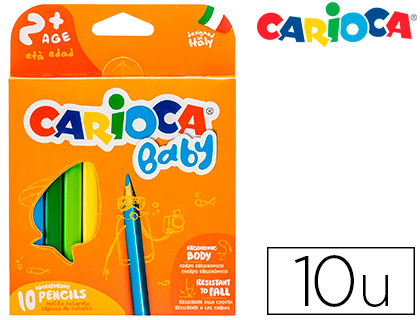 [42819] LAPICES DE COLORES CARIOCA BABY 2 AÑOS CAJA DE 10 COLORES SURTIDOS