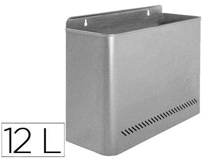 [99-G] PAPELERA METALICA 99 DE PARED GRIS 285X125X325 MM
