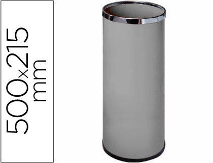 [301-G] PARAGUERO METALICO 301 GRIS AROS CROMADO 50X21,5 CM