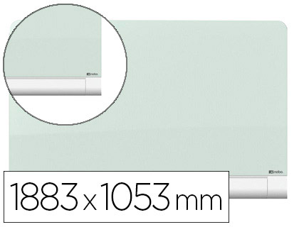 [1905193] PIZARRA BLANCA NOBO DIAMOND CRISTAL MAGNETICA ESQUINAS REDONDAS 1883X1053 MM