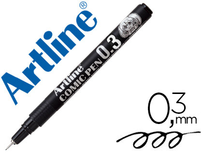 [EK-283 NE] ROTULADOR ARTLINE CALIBRADO MICROMETRICO NEGRO COMIC PEN EK-283 PUNTA POLIACETAL 0,3 MM RESISTENTE AL AGUA