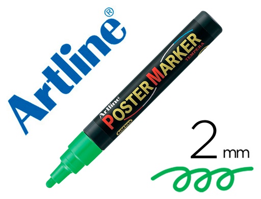 [EPP-4-VER FLU] ROTULADOR ARTLINE POSTER MARKER EPP-4-VER FLU PUNTA REDONDA 2 MM COLOR VERDE FLUOR