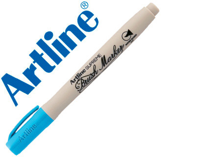 [EPF-F-CEL] ROTULADOR ARTLINE SUPREME BRUSH PINTURA BASE DE AGUA PUNTA TIPO PINCEL TRAZO VARIABLE CELESTE