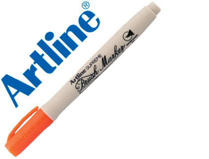 [EPF-F-NA] ROTULADOR ARTLINE SUPREME BRUSH PINTURA BASE DE AGUA PUNTA TIPO PINCEL TRAZO VARIABLE NARANJA