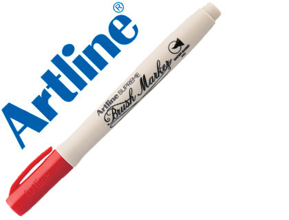 [EPF-F-RO] ROTULADOR ARTLINE SUPREME BRUSH PINTURA BASE DE AGUA PUNTA TIPO PINCEL TRAZO VARIABLE ROJO