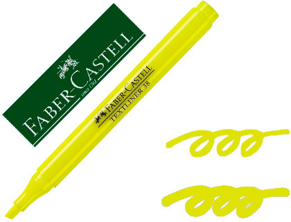 [157707] ROTULADOR FABER CASTELL FLUORESCENTE TEXTLINER 38 AMARILLO