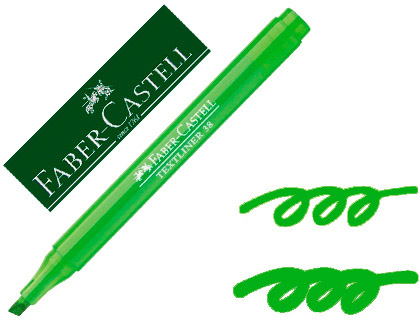 [157763] ROTULADOR FABER CASTELL FLUORESCENTE TEXTLINER 38 VERDE