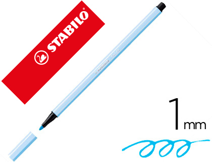 [68/11] ROTULADOR STABILO ACUARELABLE PEN 68 AZUL CLARO PUNTA GRUESA 1MM