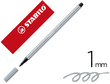 [68/95] ROTULADOR STABILO ACUARELABLE PEN 68 GRIS AZULADO CLARO PUNTA GRUESA 1MM