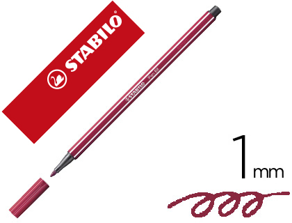 [68/19] ROTULADOR STABILO ACUARELABLE PEN 68 PURPURA PUNTA GRUESA 1MM