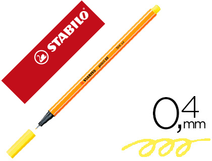 [88/24] ROTULADOR STABILO PUNTA DE FIB RA POINT 88 AMARILLO LIMON PUNTA FINA 0,4MM