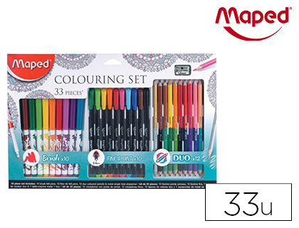 [897417] SET DE DIBUJO MAPED MANDALAS 33 PIEZAS COLORES SURTIDOS