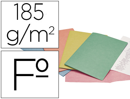 [SUB-FSURT] SUBCARPETA CARTULINA LIDERPAPEL FOLIO COLORES SURTIDOS PAQUETE DE 25 UNIDADES RETRACTILADAS