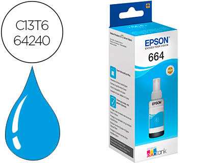 [C13T664240] TINTA EPSON T6642 ET2500/2550/ /14000/L475/565/575/4500 CIAN BOTELLA 70 ML 6.500 PAG