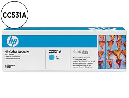 [CC531A] TONER HP LASERJET COLOR CP2025/CM2320 CIAN 2.800 PAG