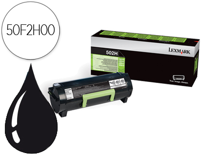 [50F2H0E] TONER LEXMARK MS310D/410D MS310DN/410DN/510DN/610DN MS610DE SS610DTE NEGRO RETORNABLE 5000 PAG ALTA