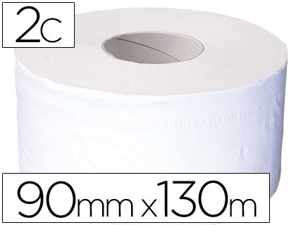 [10220202] PAPEL HIGIENICO JUMBO 2 CAPAS CELULOSA PURA ROLLO DE 91 MT PARA DISPENSADOR 925