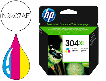 [N9K07AE] INK-JET HP 304XL DESKJET 3000 / 3720 / 3730 TRICOLOR 300 PAGINAS