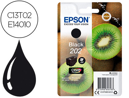 [C13T02E14010] INK-JET EPSON 202 XP-6000 / XP-6005 / XP-6100 / XP-6105 NEGRO 250 PAG