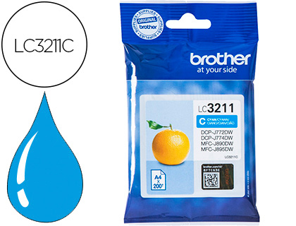[LC3211C] INK-JET BROTHER LC3211C DCP-J572 / DCP-J772 / DCP-J774 / MFC-J890 / MFC-J895 CIAN 200 PAG