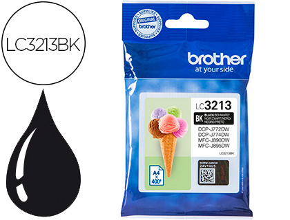 [LC3213BK] INK-JET BROTHER LC3213 DCP-J572 / DCP-J772 / DCP-J774 / MFC-J890 / MFC-J895 NEGRO 400 PAG