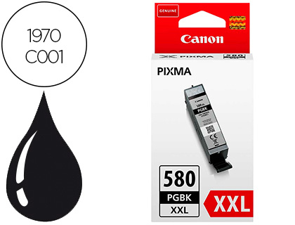 [1970C001] INK-JET CANON 580 XXL PIXMA TR8550 / TS6250 / TS8250 / TS9150 / TS9550 NEGRO 600 PAG