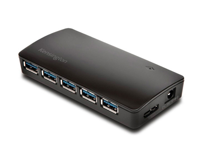 [K39123EU] HUB USB 3.0 KENSINGTON CON CARGADOR 7 PUERTOS NEGRO