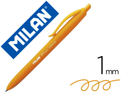 [176554212] BOLIGRAFO MILAN P1 RETRACTIL 1 MM TOUCH NARANJA