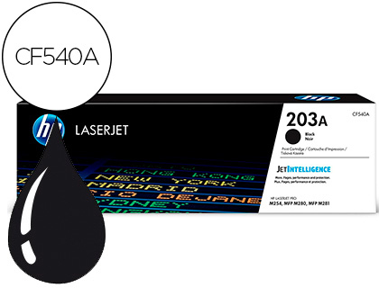 [CF540A] TONER HP 203A LASERJET PRO M254 / MFP M280 / MFP M281 NEGRO 1400 PAGINAS