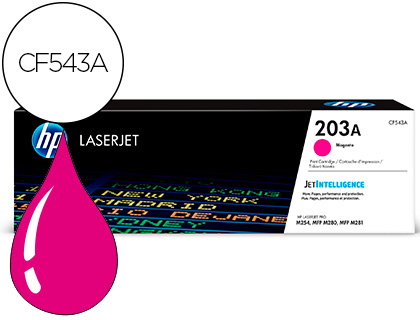 [CF543A] TONER HP 203A LASERJET PRO M254 / MFP M280 / MFP M281 MAGENTA 1300 PAGINAS