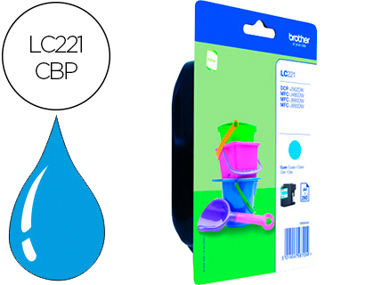 [LC221CBP] INK-JET BROTHER LC221C DCP-J562DW / MFC-J480DW / 680DW / 880DW CIAN 260 PAGINAS