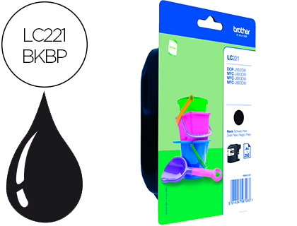 [LC221BKBP] INK-JET BROTHER LC221BK DCP-J562DW / MFC-J480DW / 680DW / 880DW NEGRO 260 PAGINAS