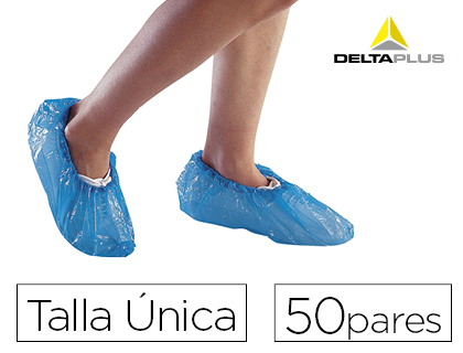 [SURCHPE] CUBRE CALZADO DELTA PLUS POLIETILENO AZUL TALLA UNICA CAJA DE 50 PARES
