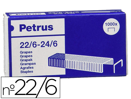 [55723] GRAPAS PETRUS Nº 22/6 GALVANIZADA CAJA DE 1000 UNIDADES