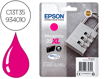 [C13T35934010] INK-JET EPSON 35XL T3593 PRO WF-4720DWF / 4725DWF / 4730DTWF / 4740DTWF MAGENTA ALTA CAPACIDAD 1900 PAGINAS